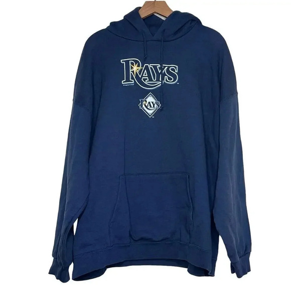 MLB Genuine Merchandise 3XL blue hoodie sweatshirt Tampa‎ Bay Rays - Picture 1 of 6